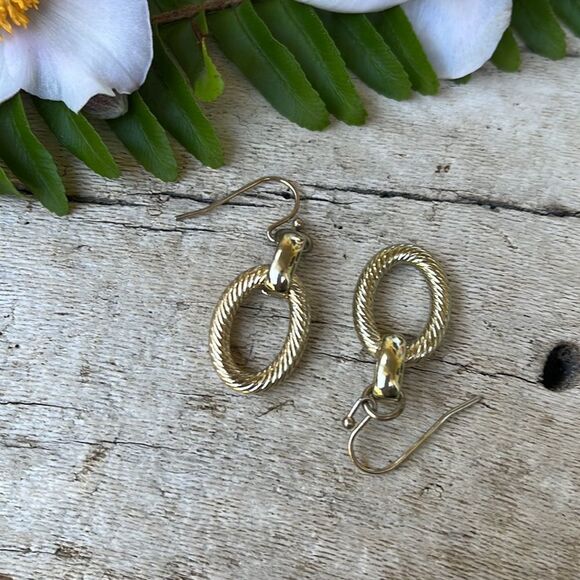 OVAL DROP EARRINGS   - Picture 2 of 4